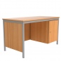 Lehrertisch, 130x65 cm (B/T), 72 cm hoch, Platte: Melamin, ABS-Kante, 